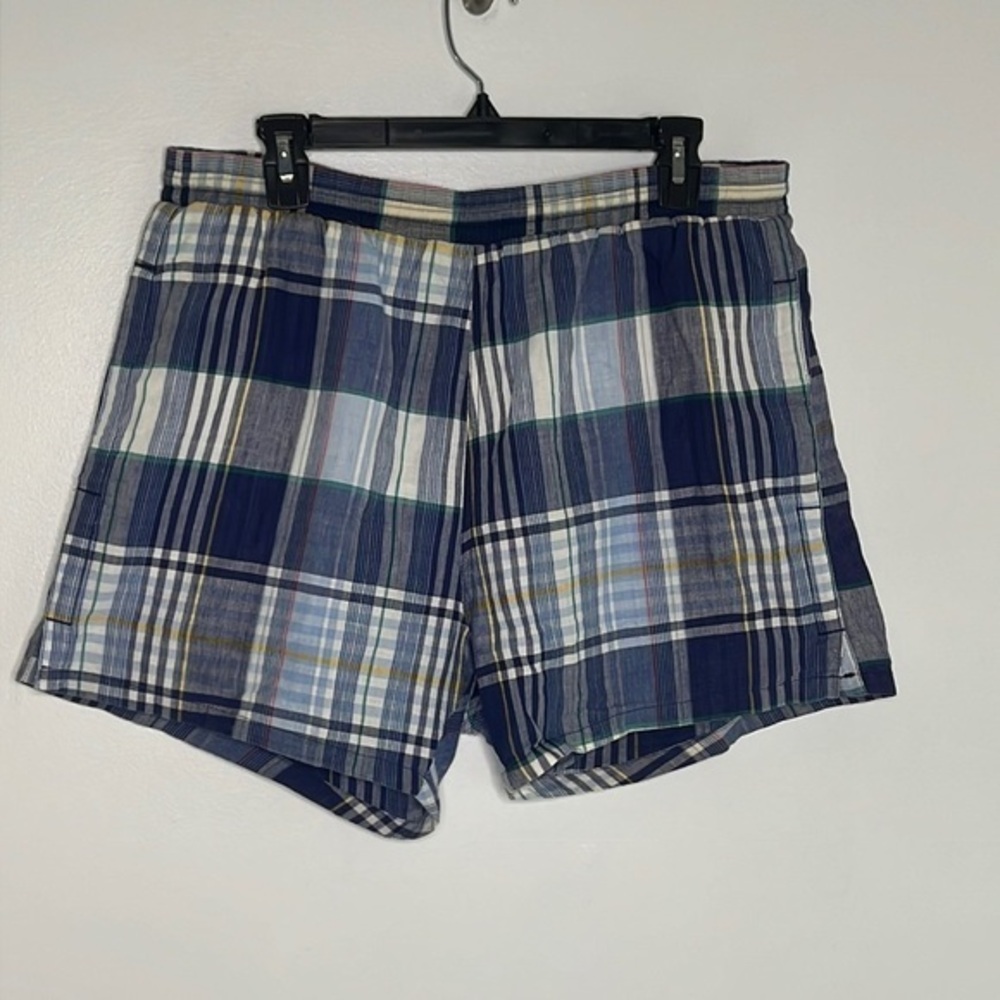Dash Life’s adventures plaid men’s swim trunks / shorts, size Large
